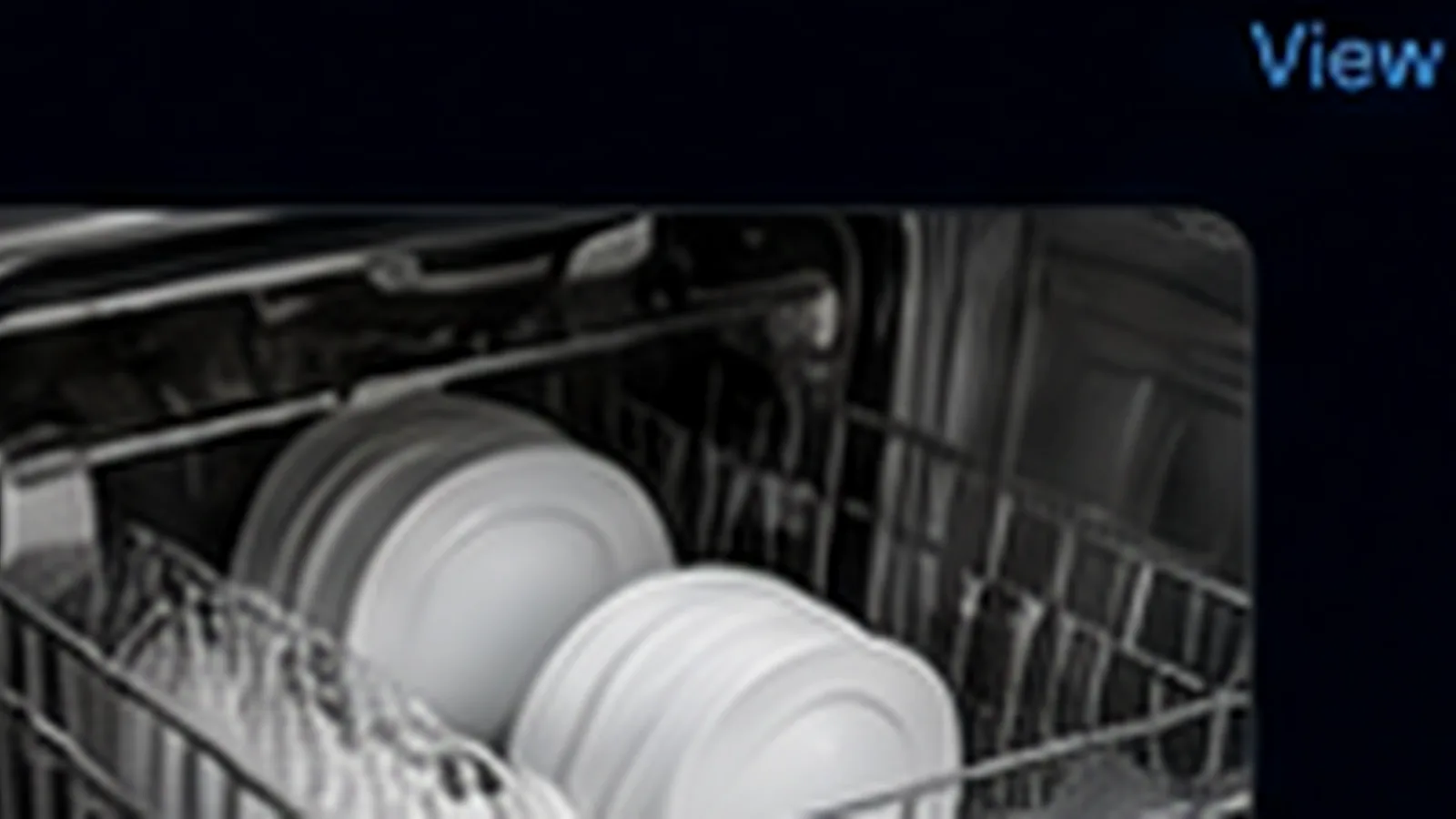 Open dishwasher used for a drainage troubleshooting article