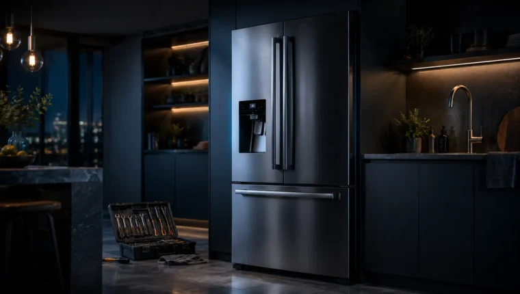Dark outdoor cooking area emphasizing grill care and corrosion prevention